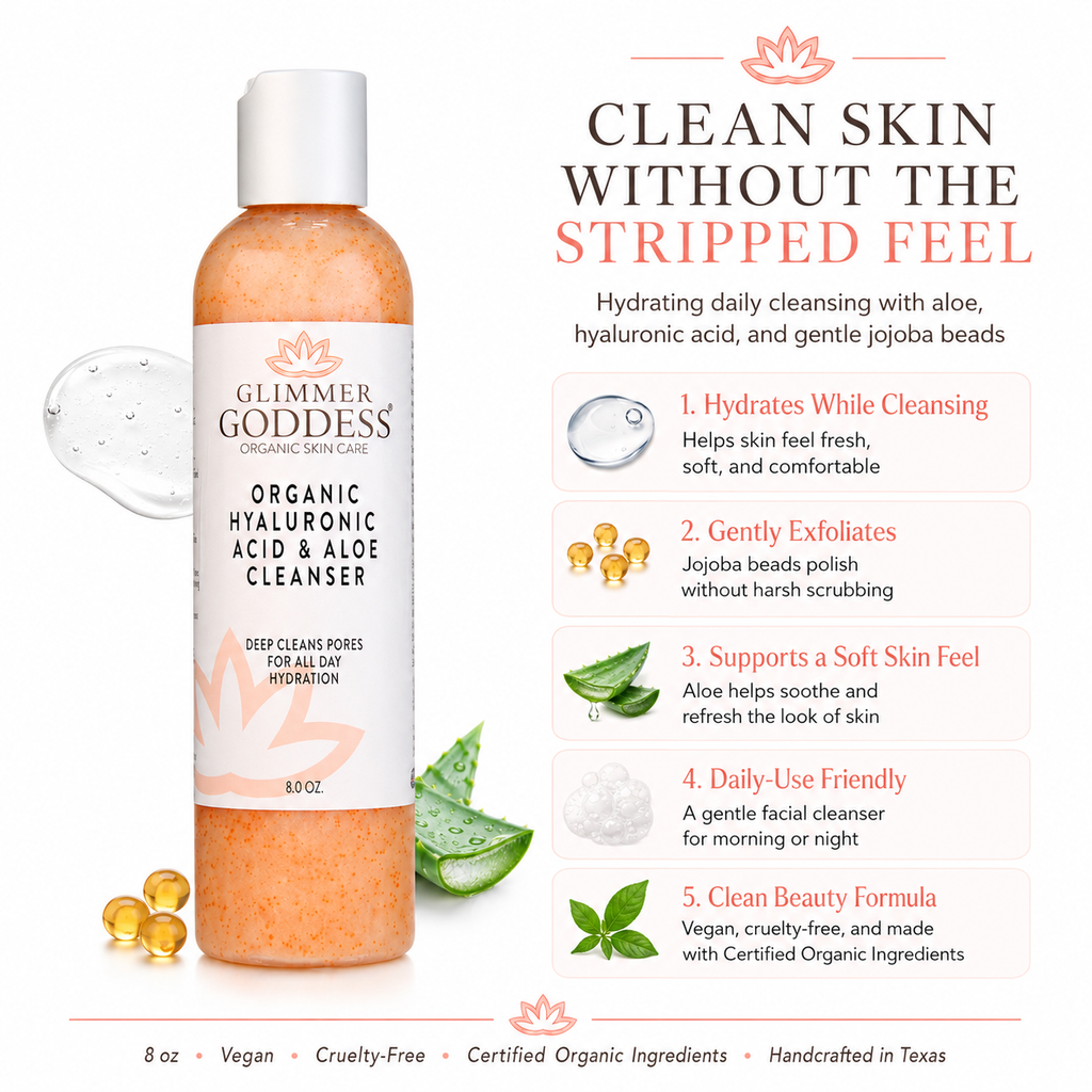 Organic Hydrating Facial Cleanser with Jojoba Beads